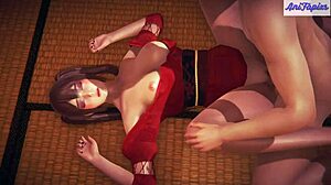 i admire the busty babe in red kimono 3d hentai