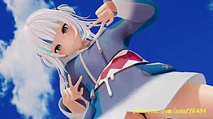 Novr MMD Gura 3D舞蹈Hololive hentai狂扭