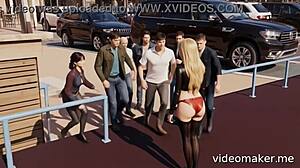 Lulu pleše na bini u donjem rublju