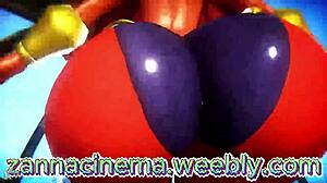 توسع الثديين في أنيميشن مثير