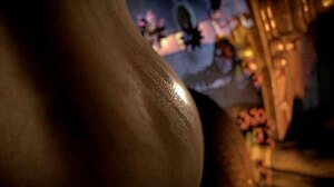 Štíhlá tlustozadá blondýna si drtí kundu na obrovském tlustém čuráku