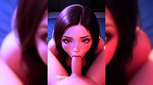 Wow ai girl giving blowjob and fucking first time!