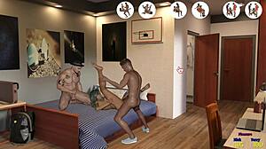 Her first threesome, and she enjoys it to the max in hentai kink maker game.