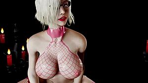 Blonde Hailey cowgirls with big ass and tits