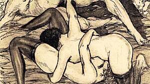 vintage erotic art collection from retro times