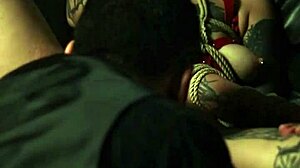 Does dominated goth babe have intense squirting orgasm?