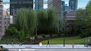 Her first threesome, and she enjoys it to the max in hentai kink maker game.