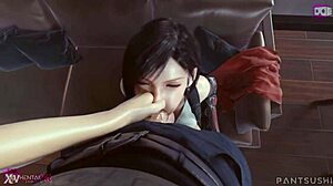 i suck tifa lockhart big tits deepthroat monster cock cum all over nipples pov