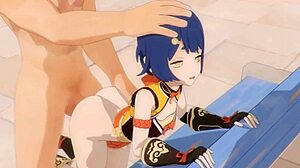 xiangling experiences rough treatment in hentai animation. More on http motriael com 71lv.