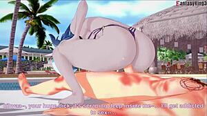 Валентайн секси медицинска сестра в бикини се забавлява 2 Skullgirls