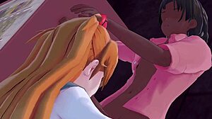 Asuka hisap batang hitam besar santai