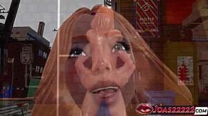 Ruda Angel Athena 3D hentai - rżnięcie z boku z zbliżeniem na cipkę gloryhole duża dupa i ściskanie na stojąco kończące creampie