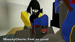 Blonde MouseyCherie Fucked Hard by Hacker Cum Inside Roblox