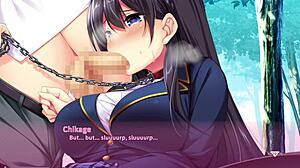 Chikage milf with big tits and ass takes monster cock facial in real hentai route 2.