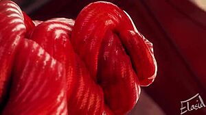 Big Tits Group Blowjob with Sexy Monster Hentai