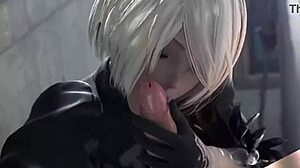 2b yohar fucked hard in anime hmv game song