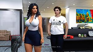 anna exciting affection 2 part 1 complete - sexy milf secretary strips at work for lesbian pussy play