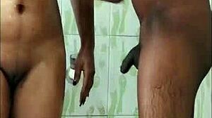 Homemade Wife Fucks Husband Amid Big Tits Bath Bouncing