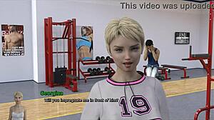 Stepsis blonde screams as bigbro's monster cock stretches her pussy right in front of boyfriend at gym cum explosion!