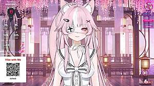 E-Girl Vtuber Model Squirts in Naughty Schoolgirl Maid Outfit