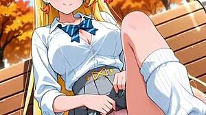 wanna see this hentai blonde masturbate wildly?