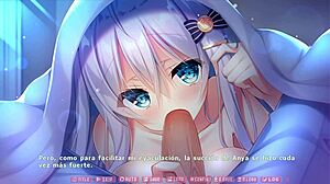 amayakase kanojo silver blonde beauty anya scene 5 craves your attention in hentai
