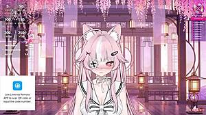 E-Girl Vtuber Model Squirts in Naughty Schoolgirl Maid Outfit