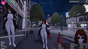 manaka flashes big tits futa downtown hey wanna see uncensored exhibitionism?