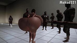 Mrs. Cockers takes big black cock at the pool in 3D Skyrim.