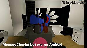 Blonde MouseyCherie Fucked Hard by Hacker Cum Inside Roblox