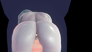 curvy babe with massive jiggling tits rides huge cock in steamy 3d animation sex scene