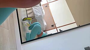 fit yoga wife returns from gym workout and bends for hard doggystyle pounding in tight pants