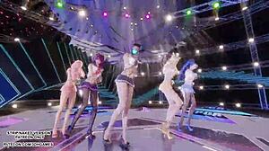 ahri and akali lead secret number kpop dance in sexy league costumes mmd hentai uncensored