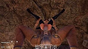 mysterious cave statue anal pounds lara's ass making new hole 3d hentai