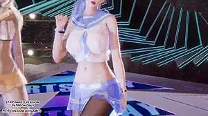 ahri and akali lead secret number kpop dance in sexy league costumes mmd hentai uncensored