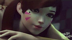 D.Va and Sombra Overwatch Anime Clash