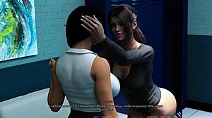 anna exciting affection 2 part 1 complete - sexy milf secretary strips at work for lesbian pussy play