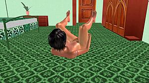 Tattooed Hottie Shoves Carrot Deep in Pussy Masturbation Frenzy!