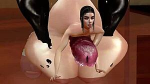 follando puta amiga big ass anal monster cock in imvu slut session