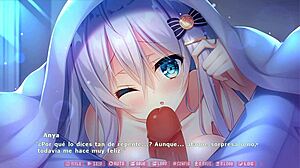 amayakase kanojo silver blonde beauty anya scene 5 craves your attention in hentai