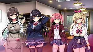 chikage's milf tits bounce as monster cock facials her in anime orgasm frenzy