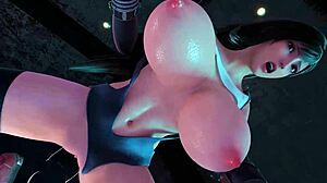 tifa's big tits lure barret's bbc deep into every tight hole for cum