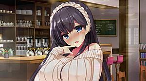 chikage's milf tits bounce as monster cock facials her in anime orgasm frenzy