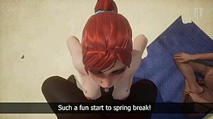 oh man my redhead gf got wrecked by huge bbc on nude beach trip