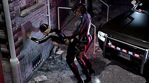 futanari cops get hardcore city street pounding