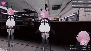 【3D】Secretflasher Manaka's Bunny Tits Tease You Wildly
