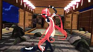 Kawakaze Strips and Dances Seductively in MMD Hentai