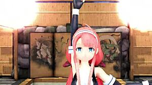 Kawakaze Strips and Dances Seductively in MMD Hentai