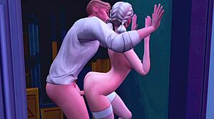 daddy, did you sneak behind stepmom to fuck perverted stepdaughter's ass?