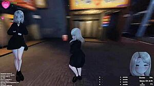 old man spies cute robot dildo squirt in fitting room